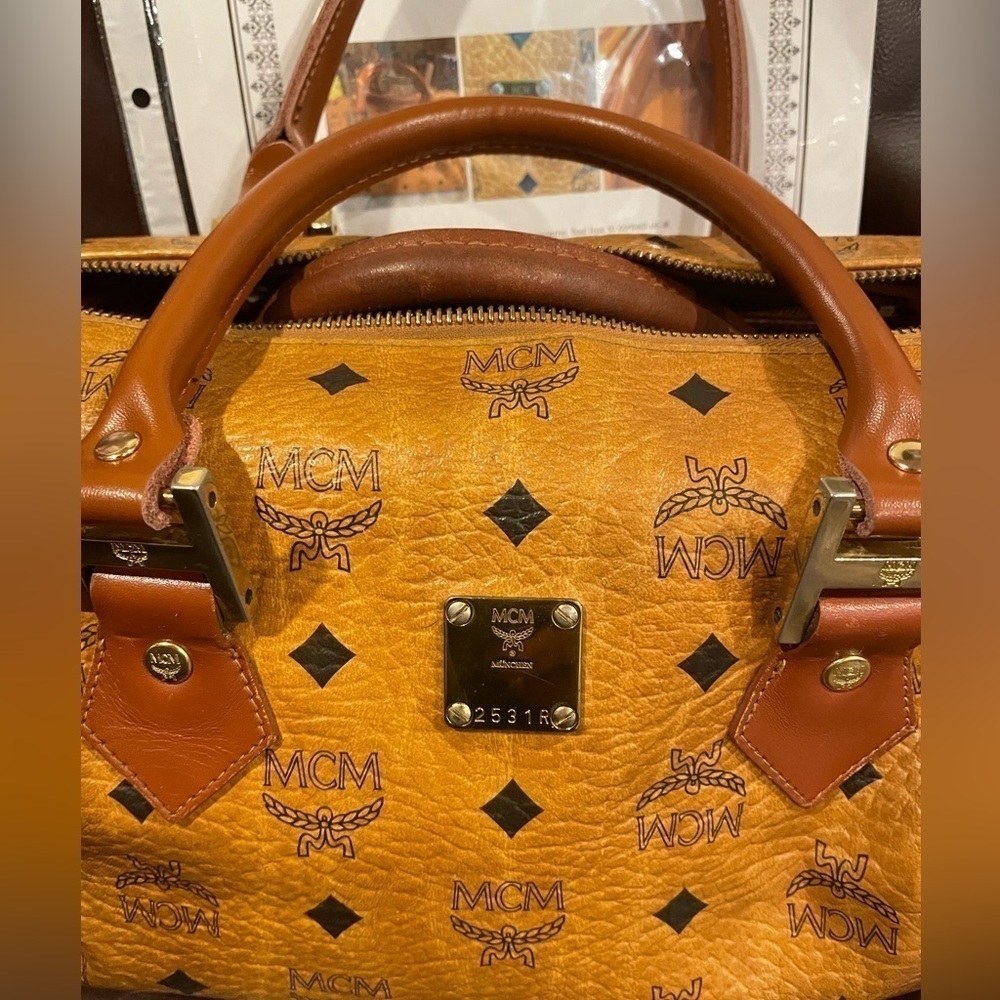 MCM Vintage Visetos Monogram Boston Satchel CLEARANCE PRICE - Picture 2 of 12